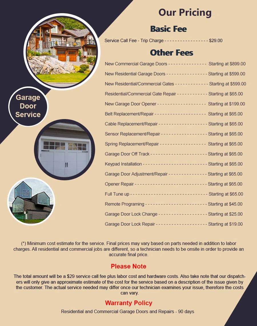 Garage Door Mobile Service Orlando, FL 407-936-7514